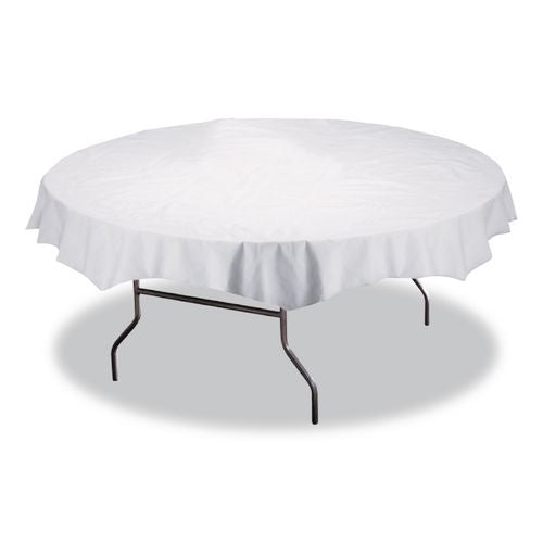 Image of Hoffmaster® 210101 Tissue/poly Tablecovers, 82" Diameter, White, 25/carton