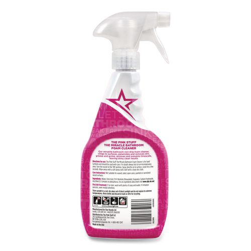 Image of The Pink Stuff RST823787 Miracle Bathroom Foam Cleaner, Fruity Scent, 25.4 oz Trigger Spray Bottle