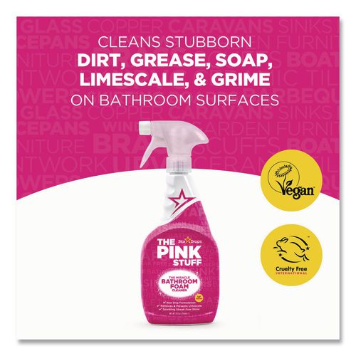 Image of The Pink Stuff RST823787 Miracle Bathroom Foam Cleaner, Fruity Scent, 25.4 oz Trigger Spray Bottle