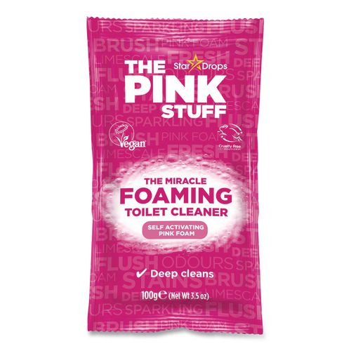 Image of The Pink Stuff RST824996 Miracle Power Foaming Toilet Cleaner, Fruity Scent, 3.5 oz Packet, 2 Packets/Box