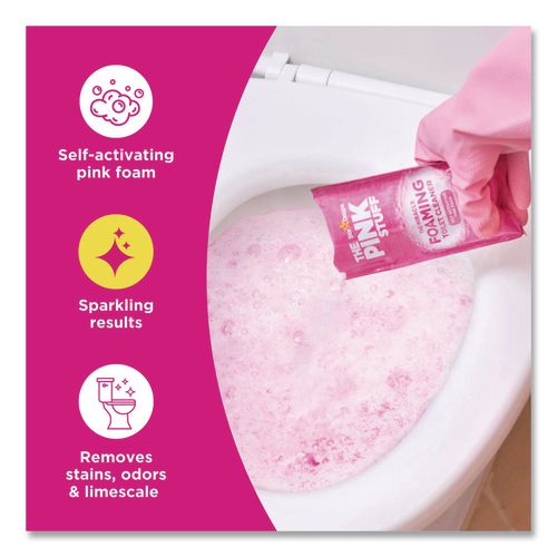 Image of The Pink Stuff RST824996 Miracle Power Foaming Toilet Cleaner, Fruity Scent, 3.5 oz Packet, 2 Packets/Box