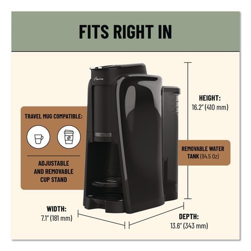 Image of FLAVIA® 18001473 Aroma Brewer, Cool Gray