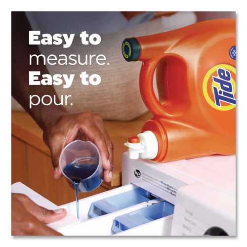 Image of Tide® 80866053 HE Liquid Laundry Detergent, Original Scent, 100 Loads, 125 oz Pour Bottle, 4/Carton