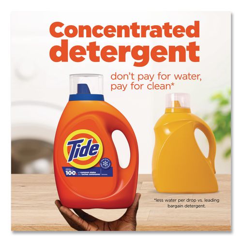 Image of Tide® 80866057 HE Laundry Detergent, Original Scent, Liquid, 64 Loads, 80 oz Bottle
