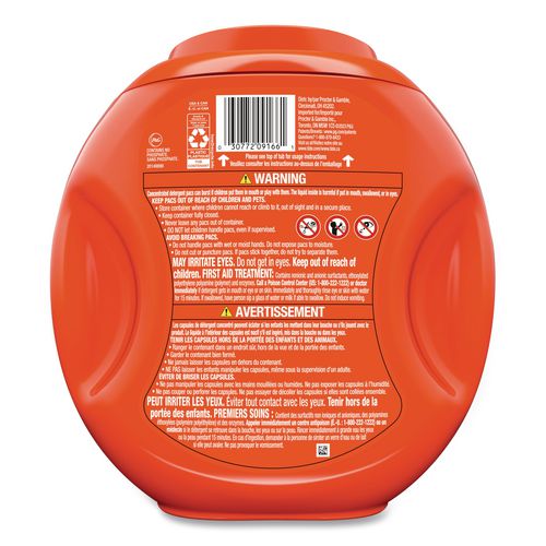 Image of Tide® 80870804 PODS Laundry Detergent, HE Compatible, Spring Meadow, 57 oz Tub, 76 Pacs/Tub, 4 Tubs/Carton