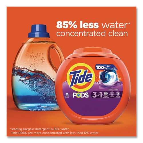 Image of Tide® 80870804 PODS Laundry Detergent, HE Compatible, Spring Meadow, 57 oz Tub, 76 Pacs/Tub