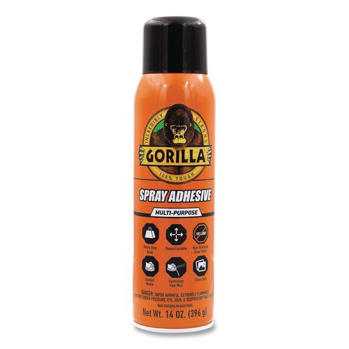 Image of Gorilla® 6301502 Spray Adhesive, 14 oz, Dries Clear