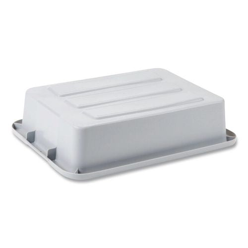 Image of Rubbermaid® Commercial FG334900GRAY Bus/utility Tote, 20" X 15" X 5", Gray