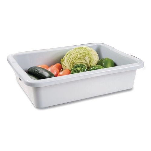 Image of Rubbermaid® Commercial FG334900GRAY Bus/utility Tote, 20" X 15" X 5", Gray