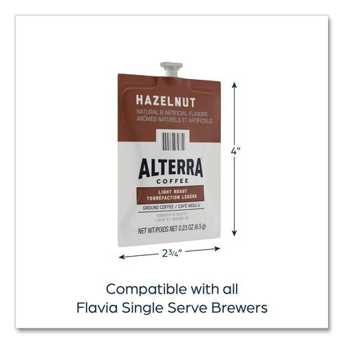 Image of FLAVIA® 48722 Alterra Hazelnut Coffee Freshpack, 40/Carton