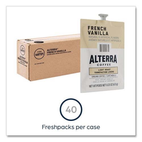 Image of FLAVIA® 48721 Alterra French Vanilla Coffee Freshpack, 40/Carton