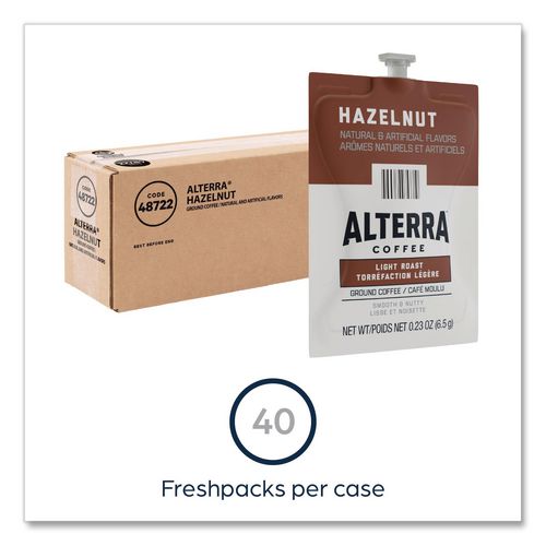 Image of FLAVIA® 48722 Alterra Hazelnut Coffee Freshpack, 40/Carton
