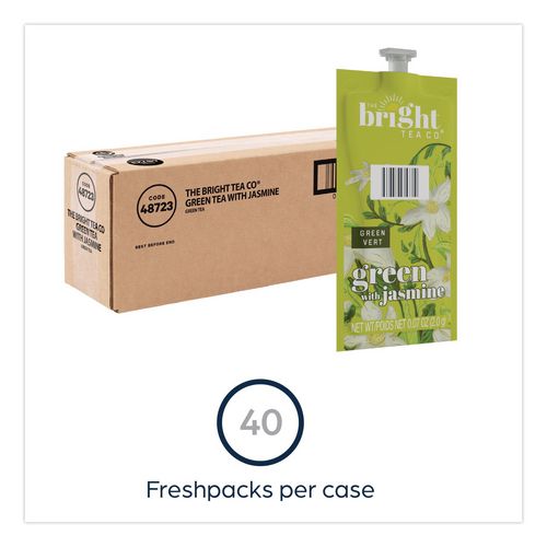 Image of FLAVIA® 48723 The Bright Tea Co. Green with Jasmine Tea Freshpack, 40/Carton