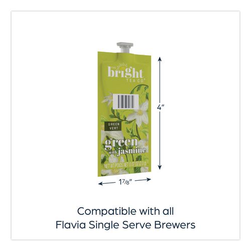 Image of FLAVIA® 48723 The Bright Tea Co. Green with Jasmine Tea Freshpack, 40/Carton