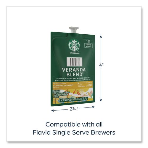 Image of FLAVIA® 48102 Starbucks Veranda Blend Coffee Freshpack, 76/Carton