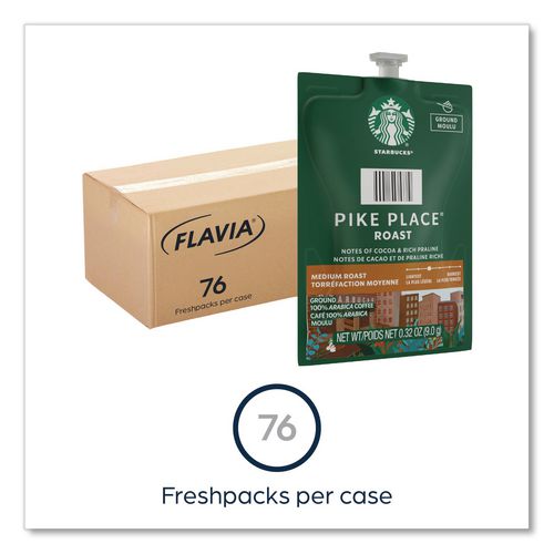 Image of FLAVIA® 48103 Starbucks Pike Place Roast Coffee Freshpack, 76/Carton