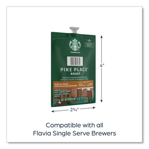 Image of FLAVIA® 48103 Starbucks Pike Place Roast Coffee Freshpack, 76/Carton