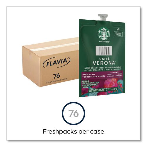 Image of FLAVIA® 48104 Starbucks Caffe Verona Coffee Freshpack, 76/Carton