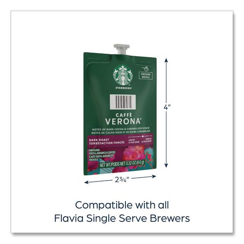 Image of FLAVIA® 48104 Starbucks Caffe Verona Coffee Freshpack, 76/Carton