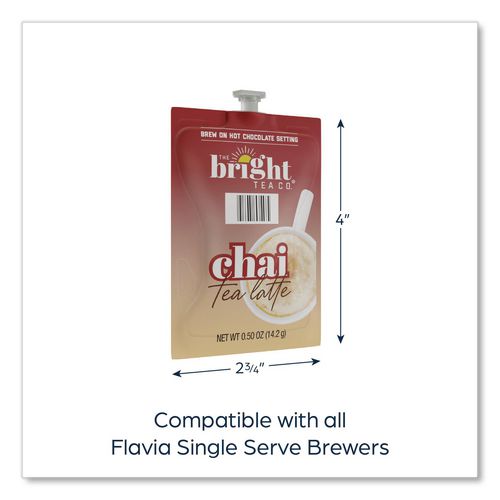 Image of FLAVIA® The Bright Tea Co. Chai Tea Latte Freshpack, 72/Carton