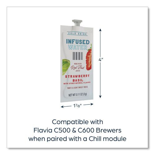 Image of FLAVIA® 48053 Strawberry Basil Infused Water Freshpack, 100/Carton