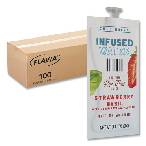 Image of FLAVIA® 48053 Strawberry Basil Infused Water Freshpack, 100/Carton