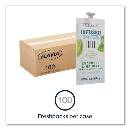Image of FLAVIA® 48051 Cucumber Lime Mint Infused Water Freshpack, 100/Carton