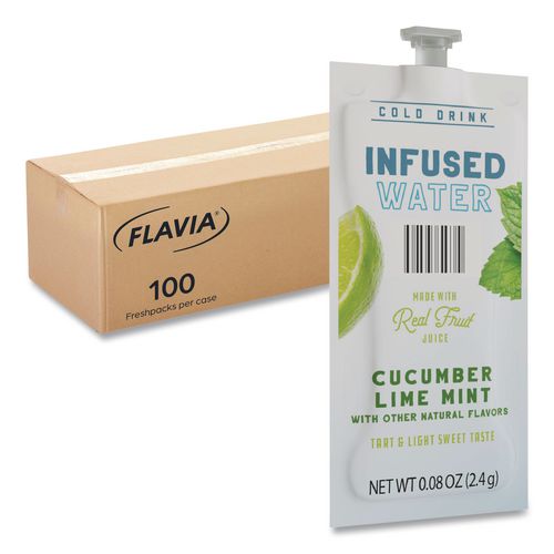 Image of FLAVIA® 48051 Cucumber Lime Mint Infused Water Freshpack, 100/Carton