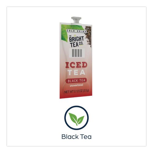 Image of FLAVIA® 48047 The Bright Tea Co. Unsweetened Iced Black Tea Freshpack, 100/Carton
