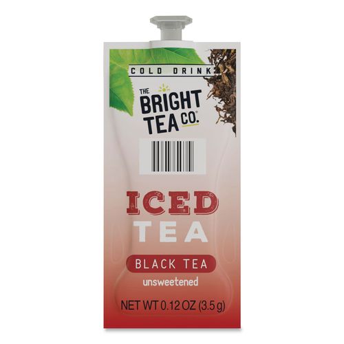 Image of FLAVIA® 48047 The Bright Tea Co. Unsweetened Iced Black Tea Freshpack, 100/Carton