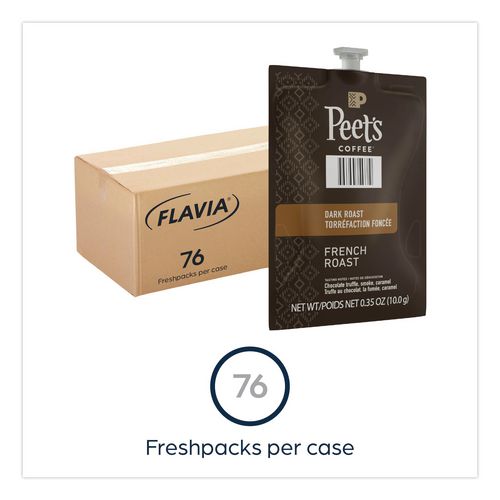 Image of FLAVIA® 48036 Peet's French Roast Coffee Freshpack, 76/Carton