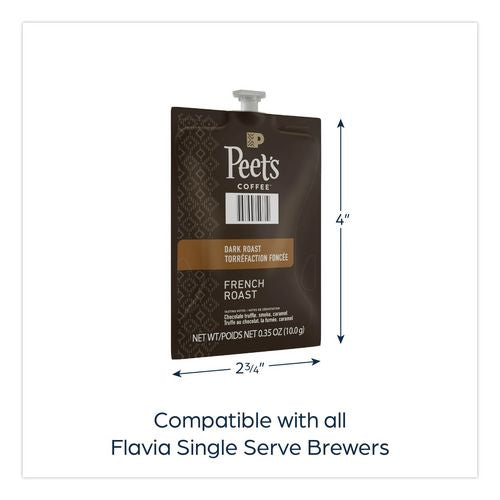 Image of FLAVIA® 48036 Peet's French Roast Coffee Freshpack, 76/Carton