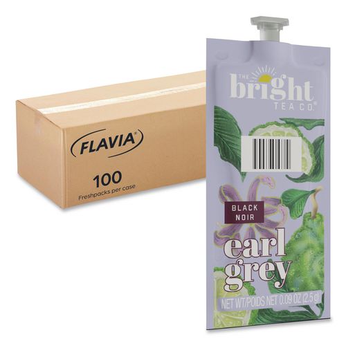 Image of FLAVIA® 48026 The Bright Tea Co. Earl Grey Black Tea Freshpack, 100/Carton