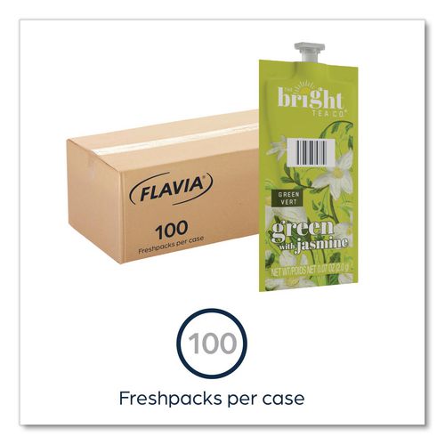 Image of FLAVIA® 48023 The Bright Tea Co. Green with Jasmine Tea Freshpack, 100/Carton