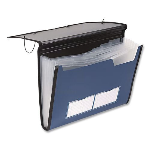 Image of Pendaflex® 52670EE Professional Expanding Organizer, 7 Sections, Elastic Cord Closure, 1/6-Cut Tabs, Letter Size, Blue