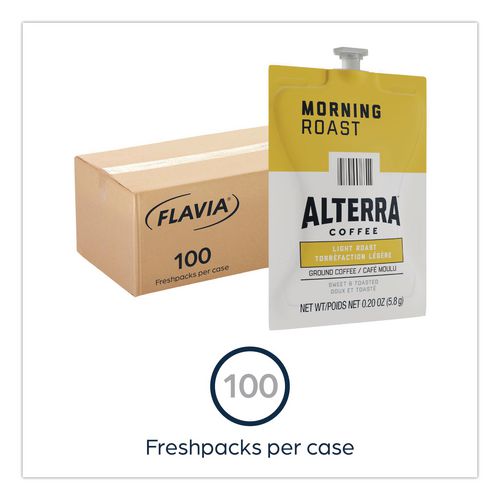Image of FLAVIA® 48008 Alterra Morning Roast Coffee Freshpack, 100/Carton
