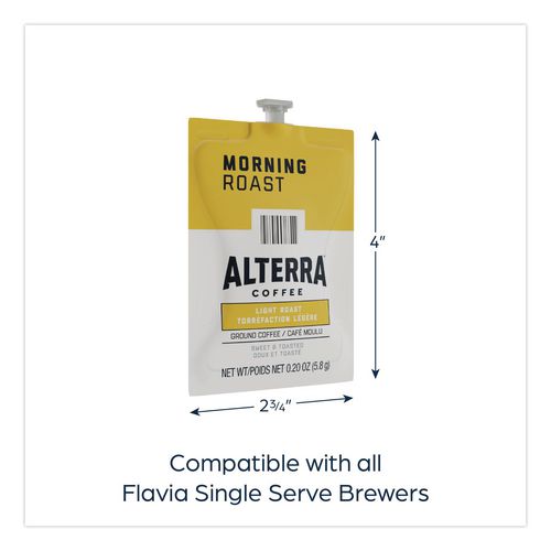 Image of FLAVIA® 48008 Alterra Morning Roast Coffee Freshpack, 100/Carton