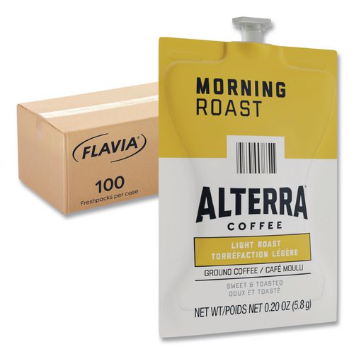 Image of FLAVIA® 48008 Alterra Morning Roast Coffee Freshpack, 100/Carton