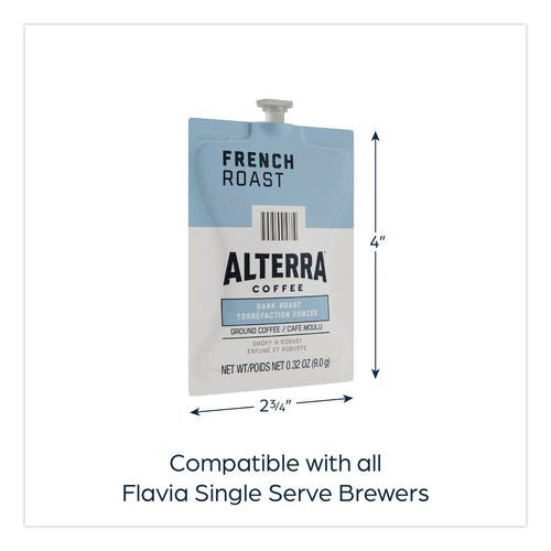 Image of FLAVIA® 48010 Alterra French Roast Coffee Freshpack, 100/Carton