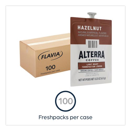 Image of FLAVIA® 48011 Alterra Hazelnut Coffee Freshpack, 100/Carton