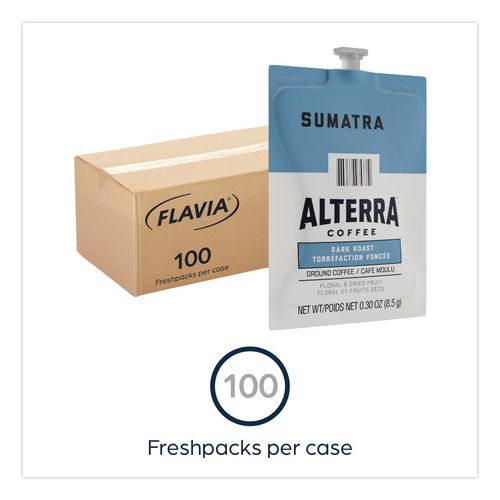Image of FLAVIA® 48017 Alterra Sumatra Coffee Freshpack, 100/Carton