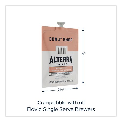 Image of FLAVIA® 48019 Alterra Donut Shop Coffee Freshpack, 100/Carton