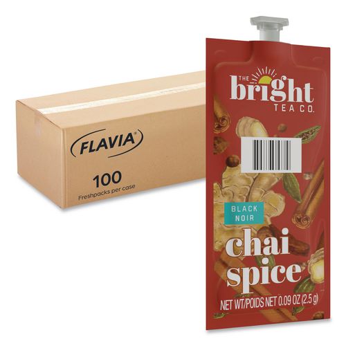 Image of FLAVIAÂ® The Bright Tea Co. Chai Spice Black Tea Freshpack, 100/Carton