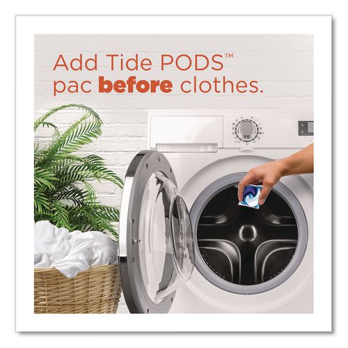 Image of TideÂ® Hygienic Clean Heavy 10x Duty Power Pods, HE Compatible, Original Scent, 76 oz Tub, 45 Pods, 4/Carton