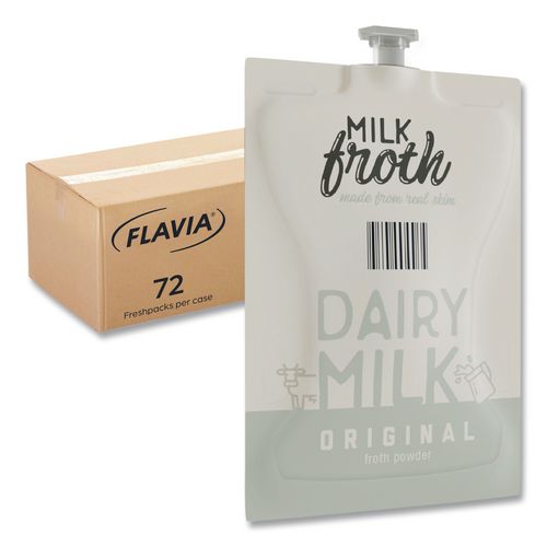 Image of FLAVIA® 48002 Dairy Milk Froth Powder Freshpack, 0.46 oz Pouch, 72/Carton