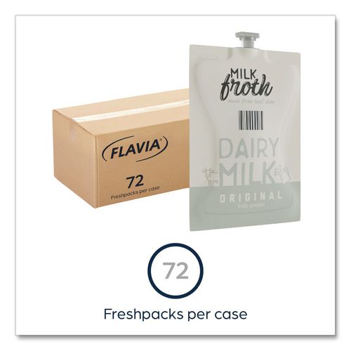 Image of FLAVIA® 48002 Dairy Milk Froth Powder Freshpack, 0.46 oz Pouch, 72/Carton