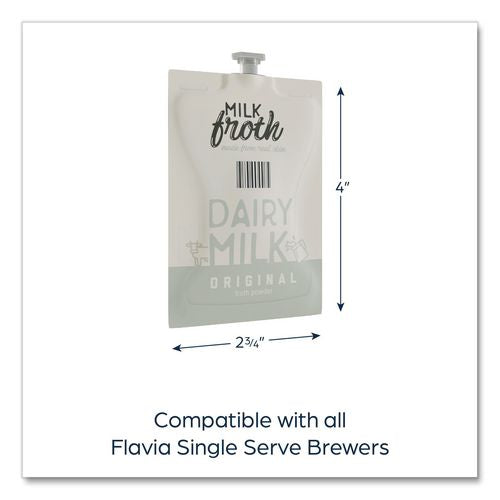 Image of FLAVIA® 48002 Dairy Milk Froth Powder Freshpack, 0.46 oz Pouch, 72/Carton