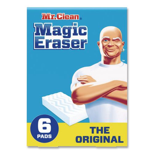 Image of Mr. Clean® 79009PK Magic Eraser, 2.3 X 4.6, 1" Thick, White, 6/pack