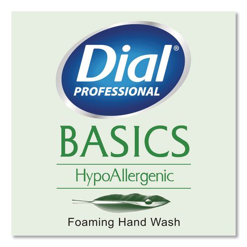 Image of Dial® Professional 1700035432 Basics Hypoallergenic Foaming Hand Wash, Aquatic, 10 oz, 8/Carton
