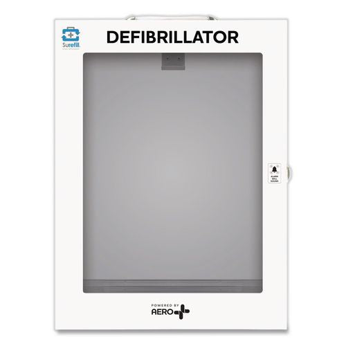 Image of CARDIACT AEKM05 Alarmed Defibrillator Wall Cabinet, 14.5 x 6.75 x 18.25, White